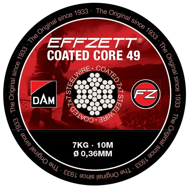 Fir Struna DAM Coated Core49 Steeltrace, 10m, 20kg, Brown