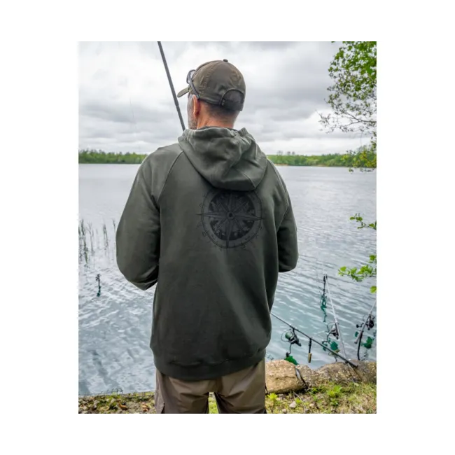 Hanorac Avid Carp Bearing Zip Hoodie Green