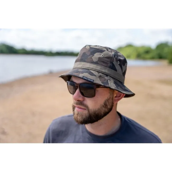 Palarie Avid Carp Distortion Dark Camo Bucket Hat
