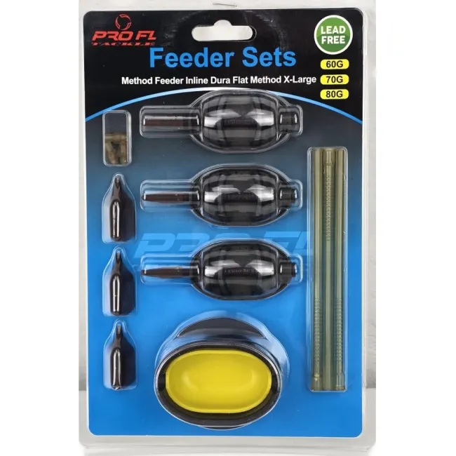 Set Method Feeder Inline Dura Flat PROFL XL: 60g, 70g, 80g