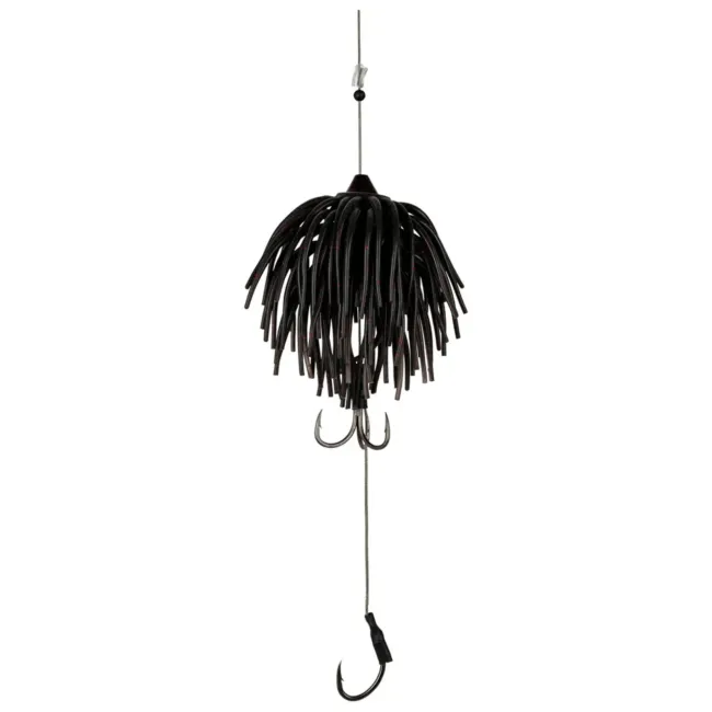 Teaser Black Cat Real Worm, Black Red Flash, 160g