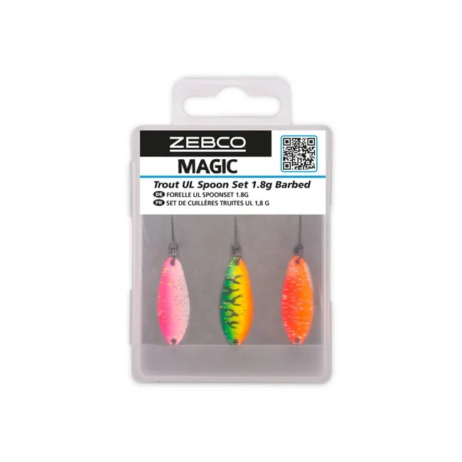 Set Lingurite Oscilante Zebco Target Fish Trout UL Spoon Set, 1.8g, 3buc/pac