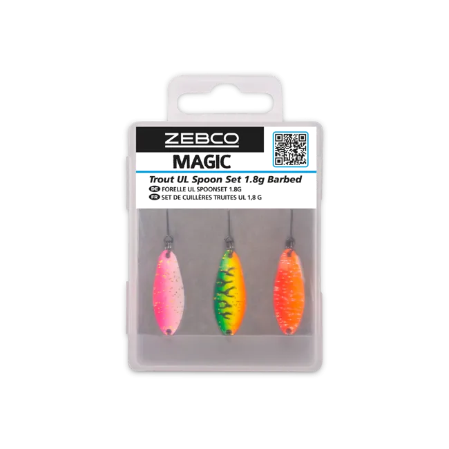 Set Lingurite Oscilante Zebco Target Fish Trout UL Spoon Set, 1.8g, 3buc/pac