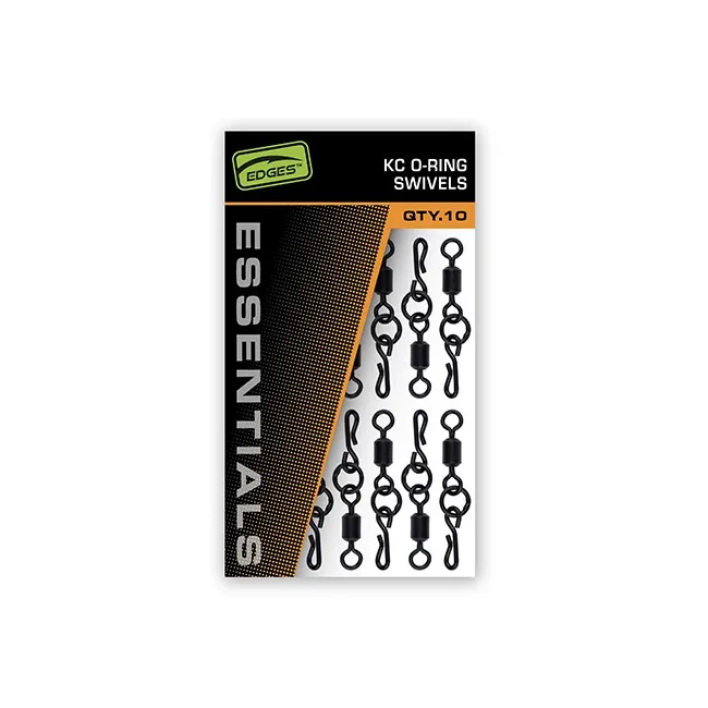 Agrafa cu Vartej si Anou Fox Edges KC O-Ring Swivels, 10buc/pac