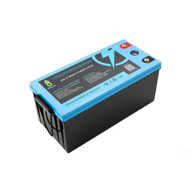 Baterie ELKER LiFePO4 24V 100Ah cu Voltmetru LCD