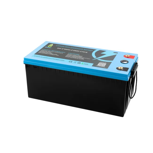 Baterie ELKER LiFePO4 24V 100Ah cu Voltmetru LCD