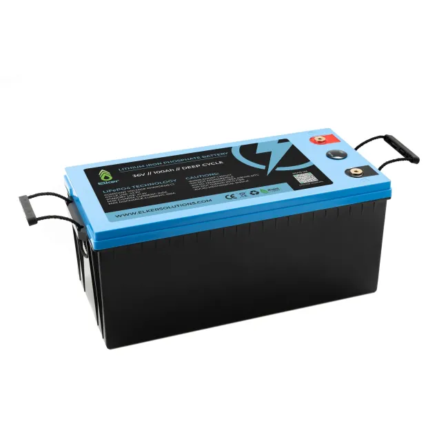 Baterie ELKER LiFePO4 36V 100Ah cu Voltmetru LCD