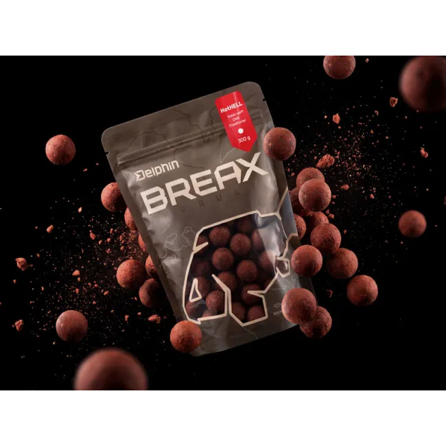 Boilies Delphin BreaX-HotHELL,Robin Red-Chilli-Frankfurter, 300g