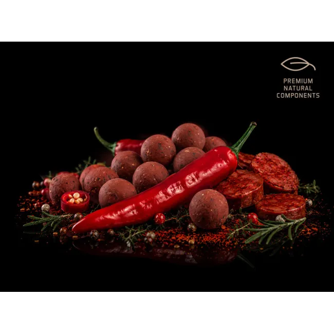 Boilies Delphin BreaX-HotHELL,Robin Red-Chilli-Frankfurter, 300g