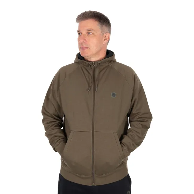 Hanorac cu Fermoar Fox Collection Zipped Hoody, Verde
