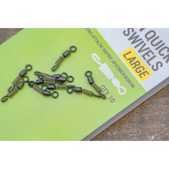 Vartej cu Agrafa Rapida Korum Quick Snap Swivels, Small, 10buc/plic