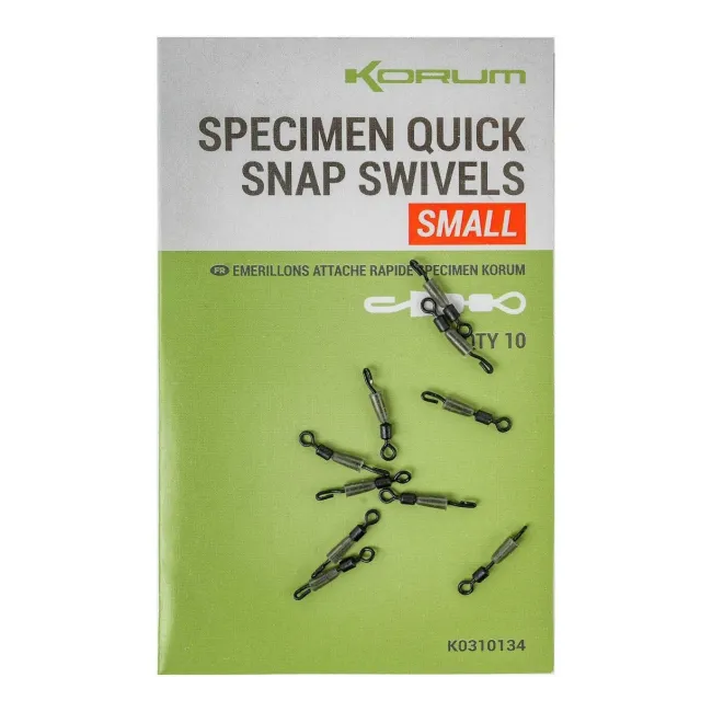 Vartej cu Agrafa Rapida Korum Quick Snap Swivels, Small, 10buc/plic