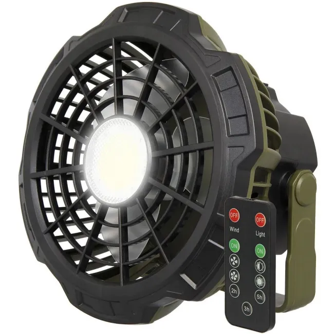 Ventilator NGT USB Reincarcabil cu Lumina si Powerbank