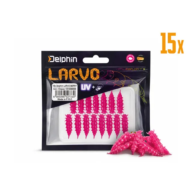 Naluca Viermi Artificiali Delphin LARVO Cheese,15 buc/plic