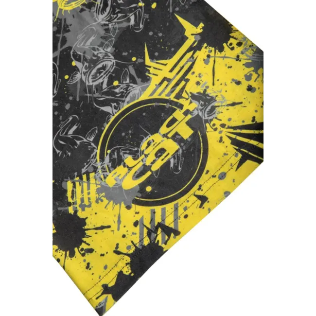 Bandana Black Cat Snood, Black/Yellow