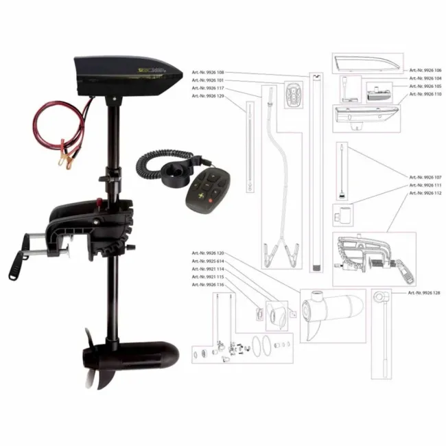Motor Electric Barca BlackCat Battle Cat Outboard BC 2400