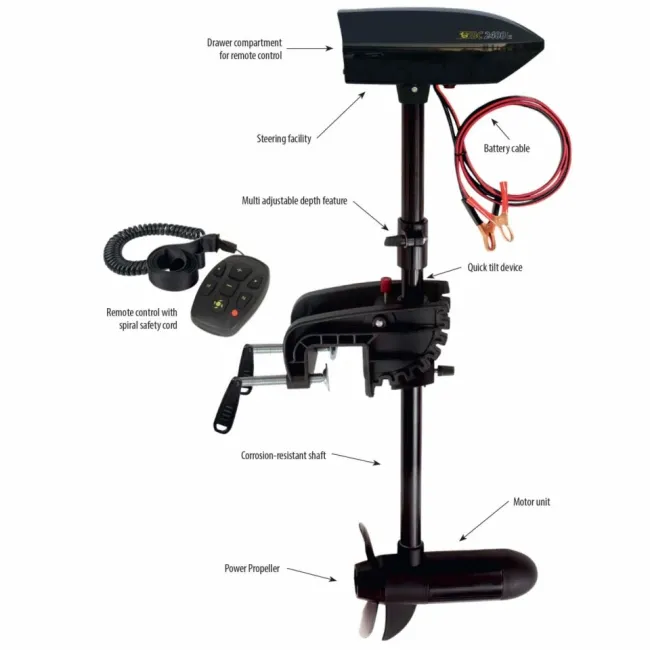 Motor Electric Barca BlackCat Battle Cat Outboard BC 2400