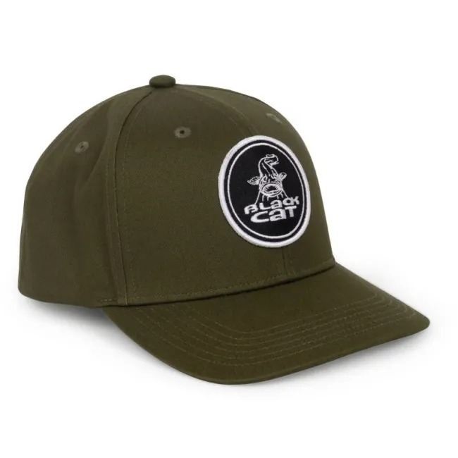 Sapca Black Cat Green Flat Peak Cap, Verde
