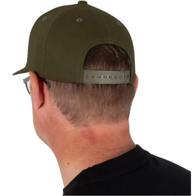 Sapca Black Cat Green Flat Peak Cap, Verde