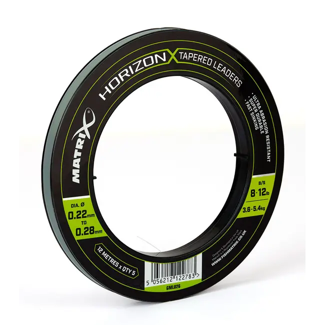 Fir Inaintas Conic Matrix Horizon X Tapered Shock Leader, 0.22-0.28mm, 5x12m