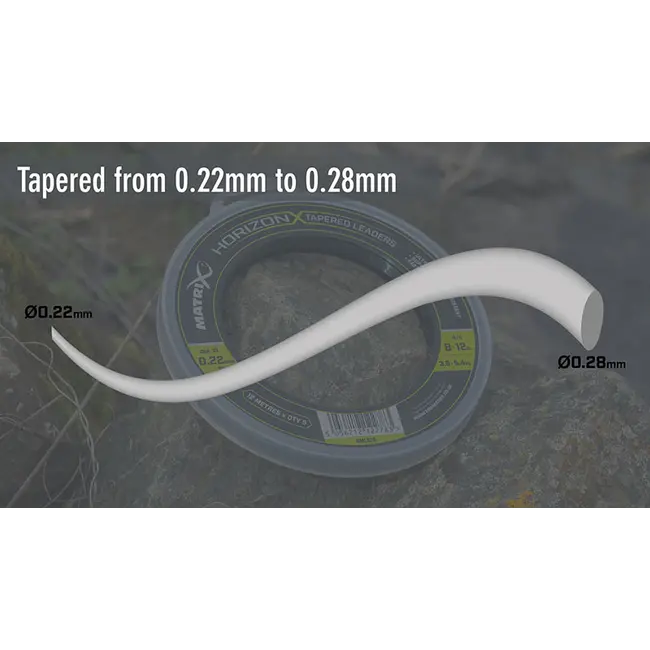 Fir Inaintas Conic Matrix Horizon X Tapered Shock Leader, 0.22-0.28mm, 5x12m