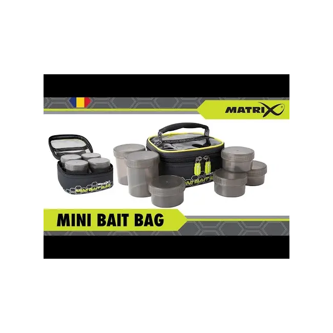 Geanta Nada Matrix Mini Bait Bag + 6 Borcane, EVA Rezistent, 17x17x9cm