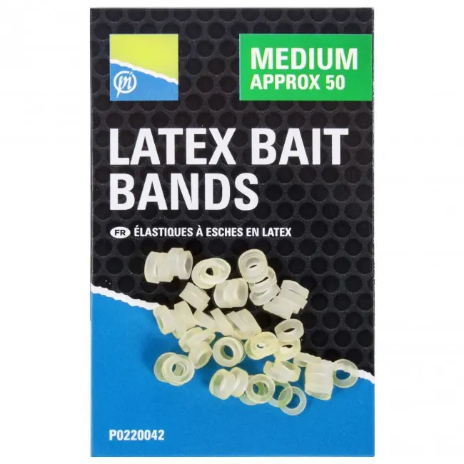 Inele Elastice Preston Latex Bait Bands, Clear, 50buc/Plic