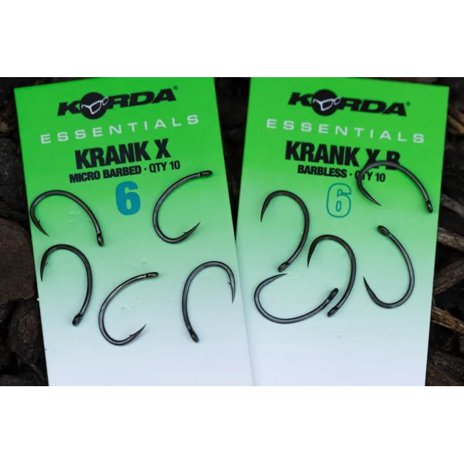 Carlige Korda Essentials Krank X, Barbed, 10buc/plic