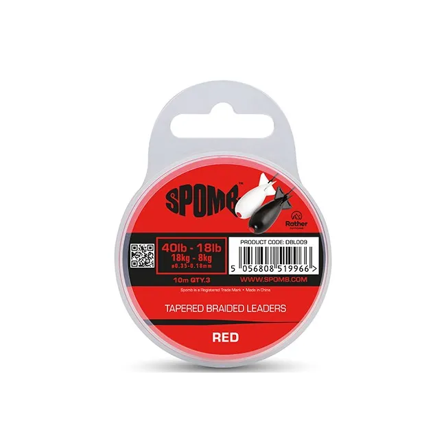 Fir Textil Inaintas Spomb Tapered Braided Leaders 40lb-18lb