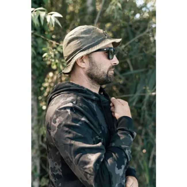 Hanorac Korda Zip Hoodie, Black Kamo