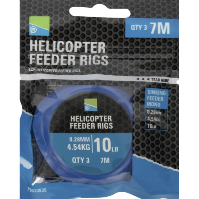 Carlige Legate Preston Helicopter Feeder Rigs, 7m