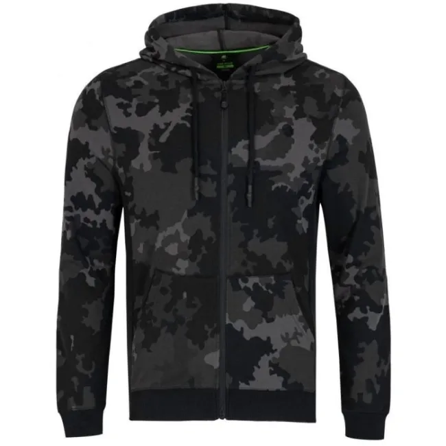 Hanorac Korda Zip Hoodie, Black Kamo