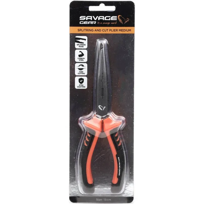 Cleste Multifunctional Savage Gear Splitring And Cut Plier Medium, 18cm