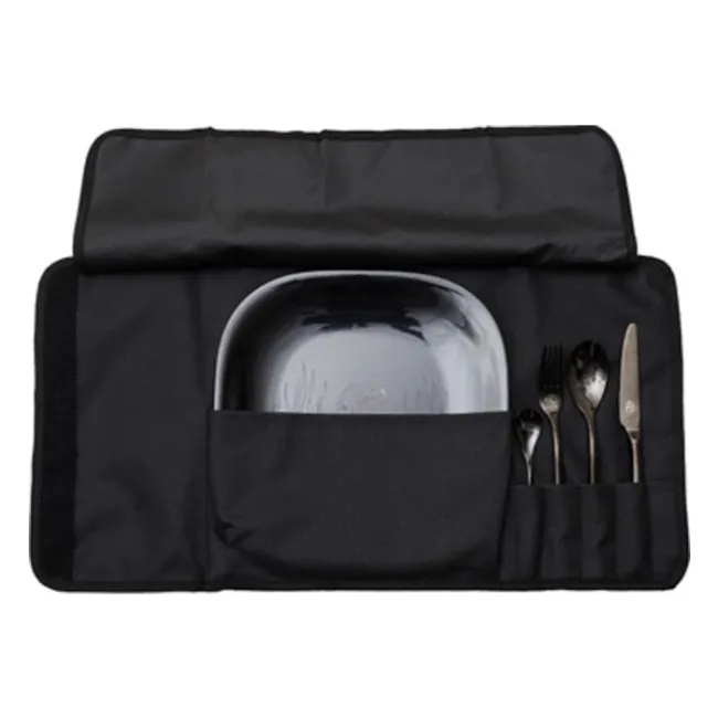 Trusa Picnic pentru O Persoana Prologic BlackFire, 25x25cm