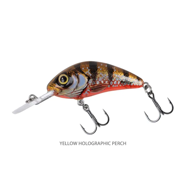 Vobler Salmo Rattlin Hornet Floating, Yellow Holographic Perch, 4.5cm, 5.6 g