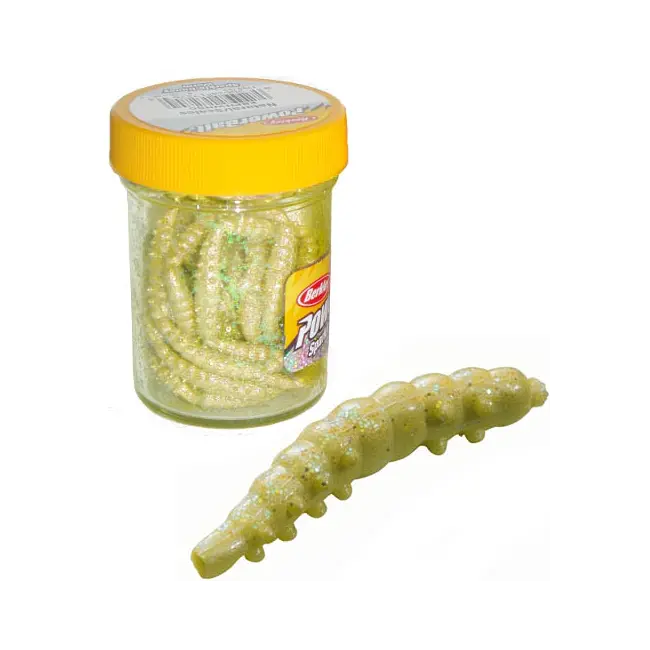 Viermi Artificiali BERKLEY Powerbait Sparkle Honey Worm, 2.5cm, 55buc/flacon, Galben