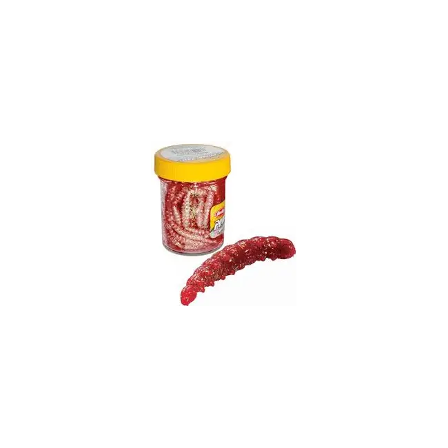 Naluca Viermi Artificiali Berkley PowerBait Power Honey Worm Red/S, 60g, 55buc/borcan