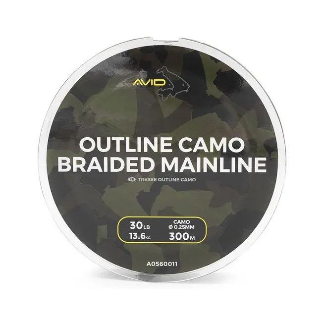 Fir Textil Avid Carp Outline Camo Braided Mainline, 30lb, 300m