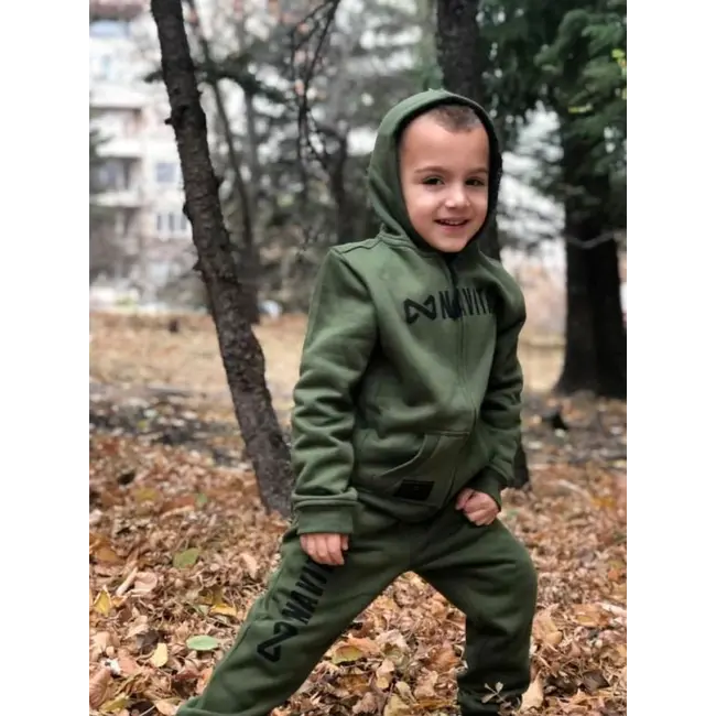 Hanorac de Copii Navitas Core Kids Green Zip Hoody