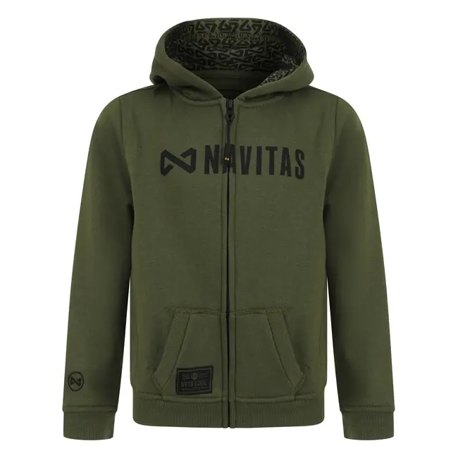 Hanorac de Copii Navitas Core Kids Green Zip Hoody
