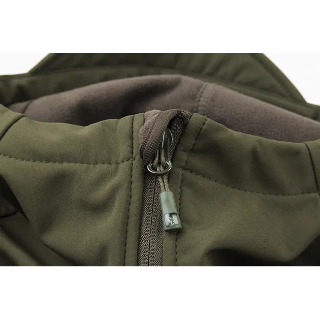 Jacheta Softshell FOX Collection Green & Silver Shell Hoodie