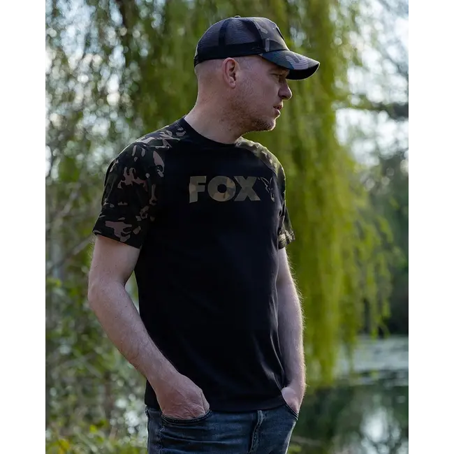 Tricou Fox Raglan T-Shirt Black/Camo