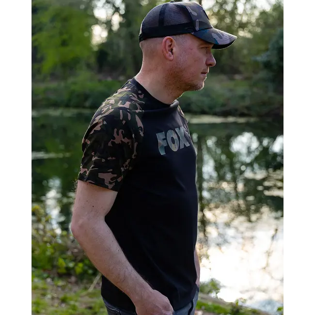 Tricou Fox Raglan T-Shirt Black/Camo