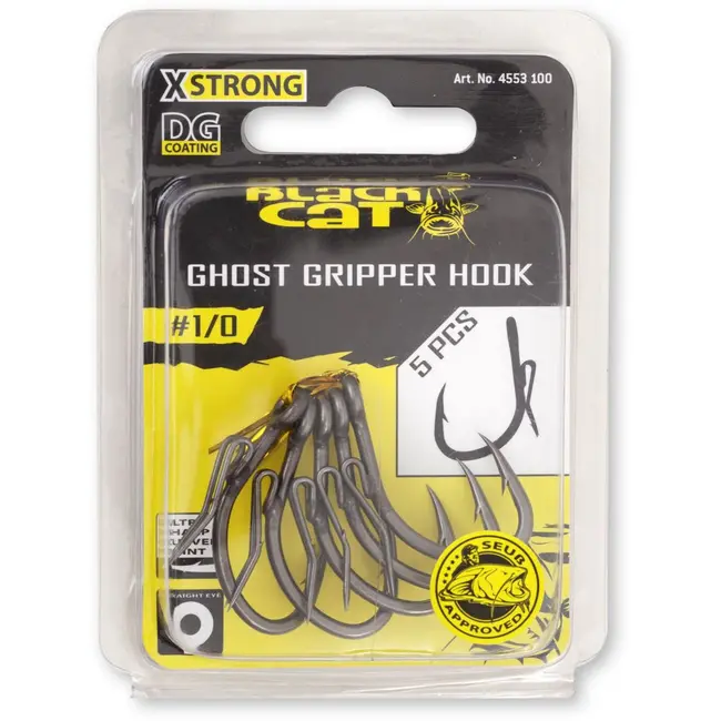 Carlige Somn Black Cat Ghost Gripper Hook DG Coating, 5buc/plic