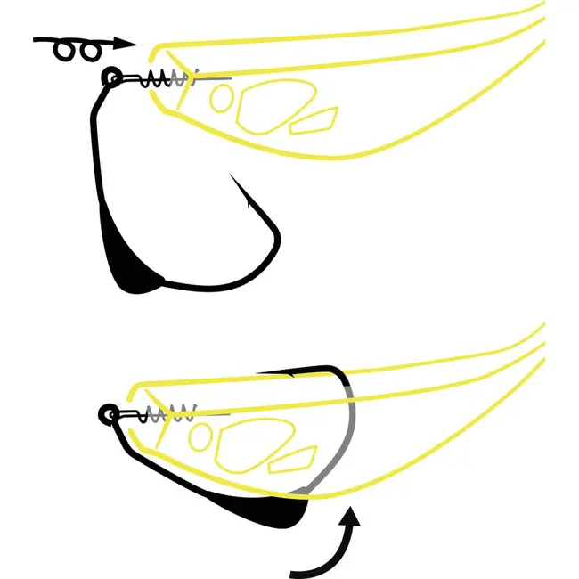 Carlige Somn Black Cat Mega-Offset DG Coating, 1buc/plic