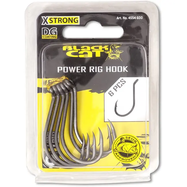 Carlige Somn Black Cat Power Rig Hook DG Coating, 6buc/plic