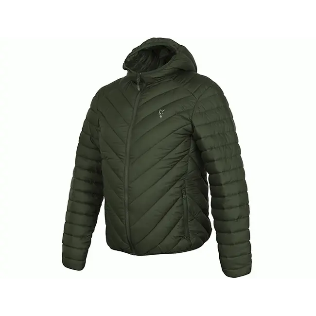 Geaca cu Gluga Fox Quilted Jacket, Green/Silver