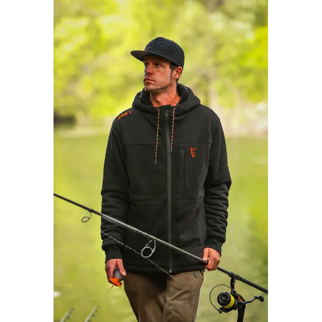 Hanorac Fox Sherpa Hoody, Black/Orange