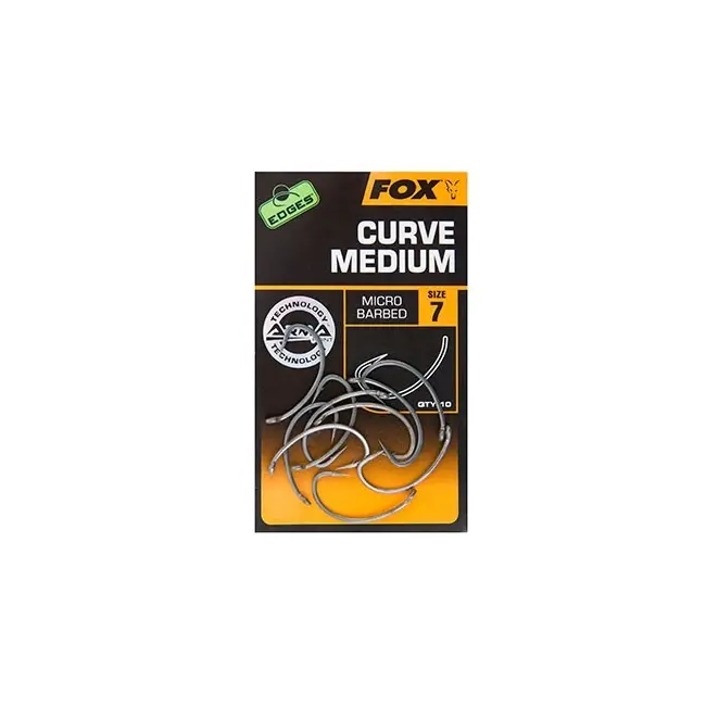 Carlige Fox Edges Armapoint Curve Shank Medium,10buc/plic