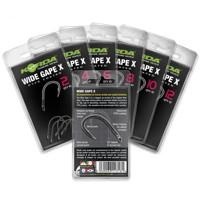 Carlige Korda Wide Gape X, 10buc/plic